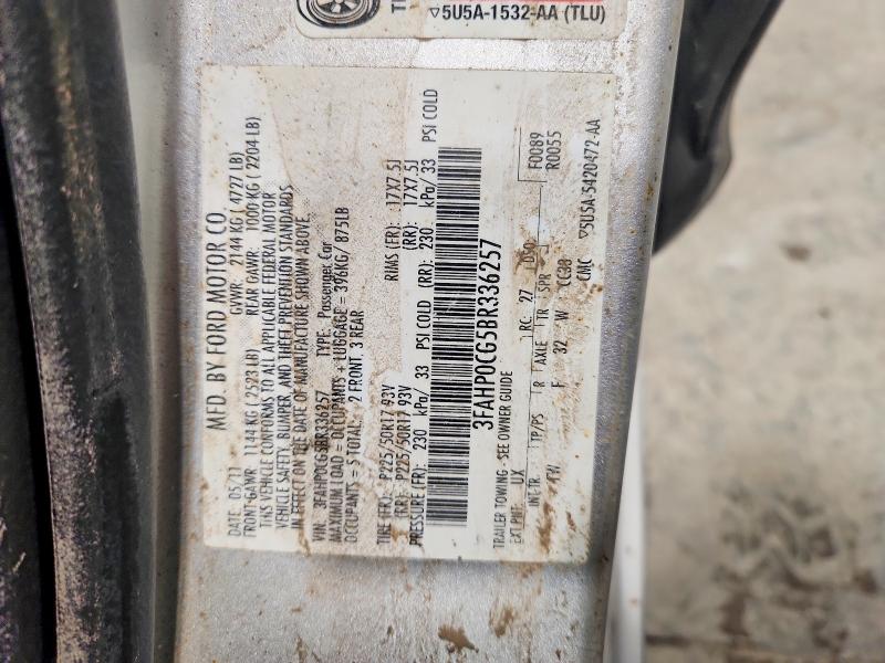 Aukcja sprzedaży 2011 Ford Fusion, vin: 3FAHP0CG5BR336257, numer aukcji: 45922666