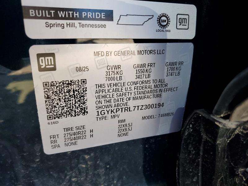45991376 :رقم المزاد ، 1GYKPTRL7TZ300194 vin ، 2026 Cadillac Lyriq مزاد بيع