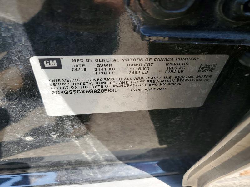 47743876 :رقم المزاد ، 2G4GS5GX5G9205835 vin ، 2016 Buick Regal مزاد بيع