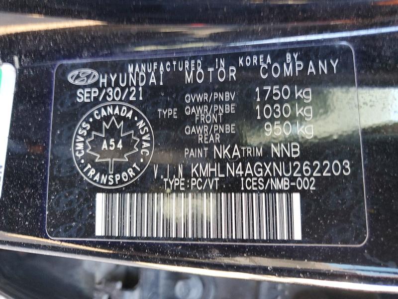Aukcja sprzedaży 2022 Hyundai Elantra, vin: KMHLN4AGXNU262203, numer aukcji: 78250195