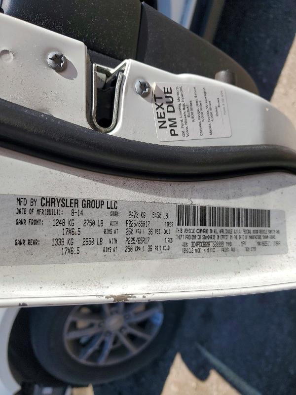 2015 Dodge Journey მანქანა იყიდება აუქციონზე, vin: 3C4PDCBG9FT539999, აუქციონის ნომერი: 47805636