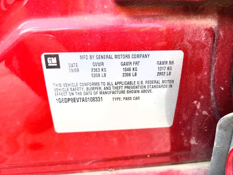 Продаж на аукціоні авто 2010 Cadillac Cts, vin: 1G6DP8EV7A0108331, номер лоту: 47970786