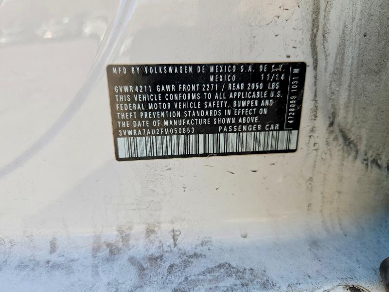 47131126 :رقم المزاد ، 3VWRA7AU2FM050853 vin ، 2015 Volkswagen Golf مزاد بيع