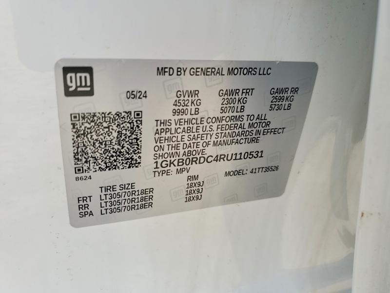 Aukcja sprzedaży 2024 Gmc Hummer Suv, vin: 1GKB0RDC4RU110531, numer aukcji: 78740105