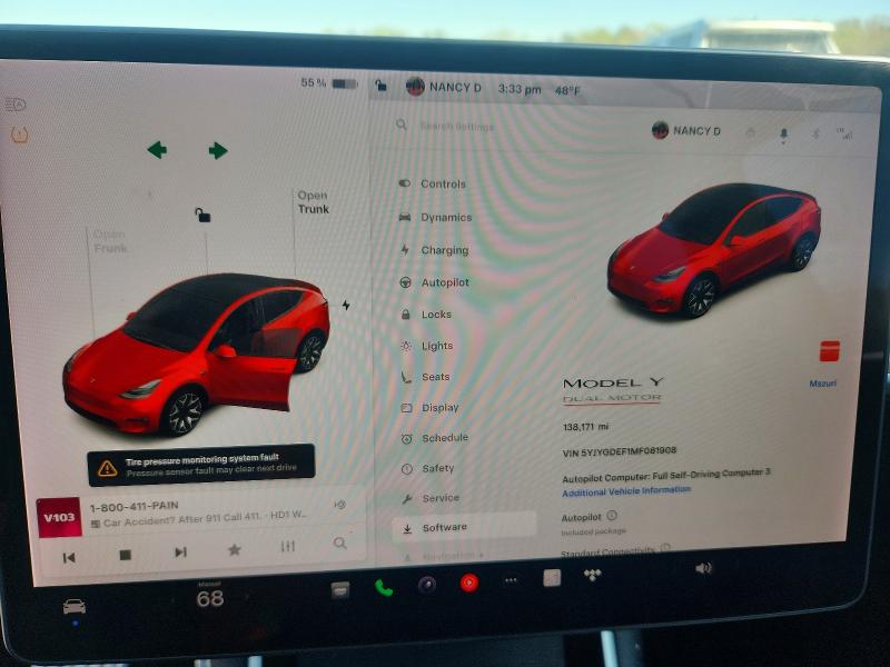 Продажа на аукционе авто 2021 Tesla Model Y, vin: 5YJYGDEF1MF081908, номер лота: 46370256