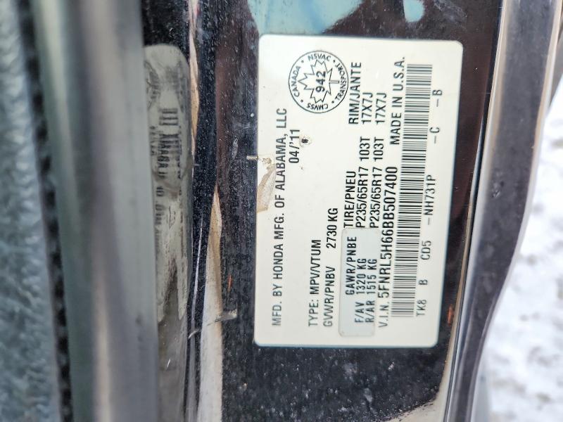 Aukcja sprzedaży 2011 Honda Odyssey, vin: 5FNRL5H66BB507400, numer aukcji: 45586066