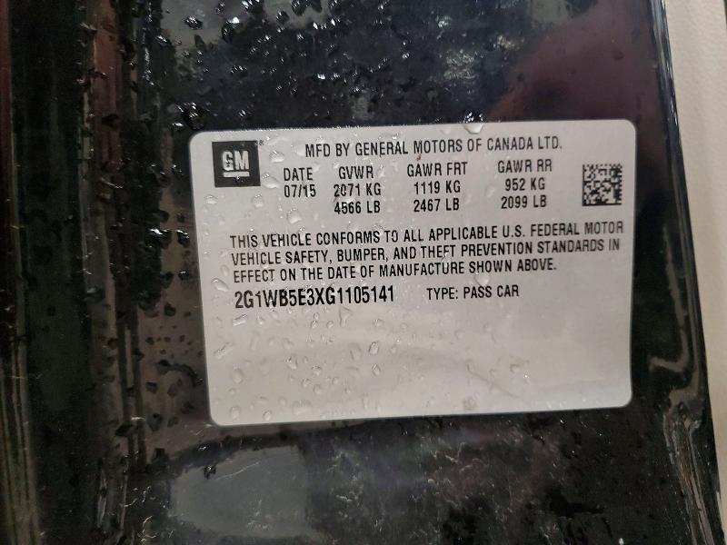 47770816 :رقم المزاد ، 2G1WB5E3XG1105141 vin ، 2016 Chevrolet Impala Limited مزاد بيع