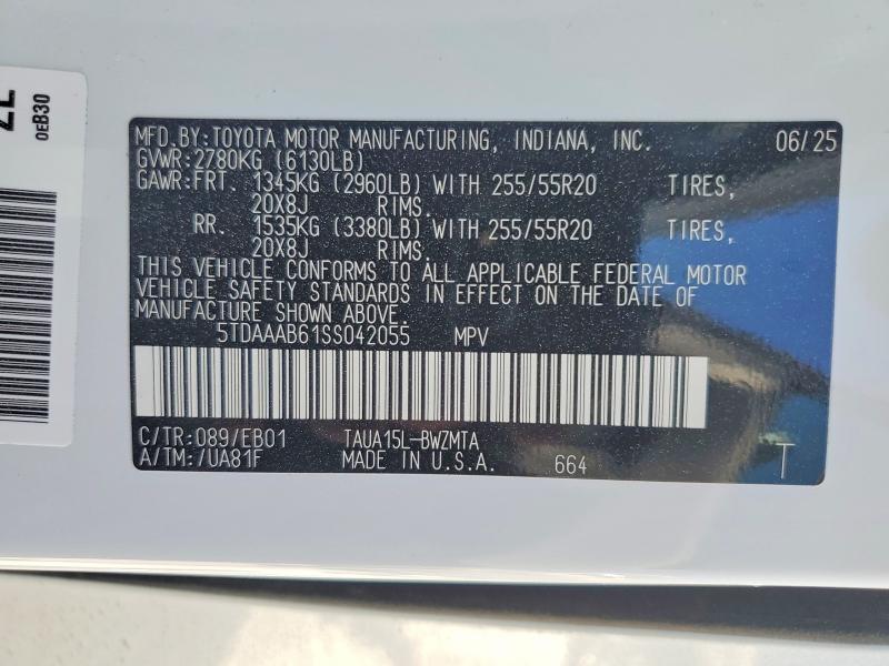 Продаж на аукціоні авто 2025 Lexus Tx 350, vin: 5TDAAAB61SS042055, номер лоту: 79588915