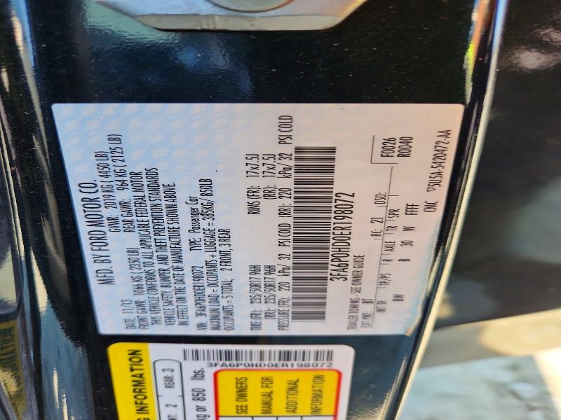 46446836 :رقم المزاد ، 3FA6P0HD0ER198072 vin ، 2014 Ford Fusion مزاد بيع