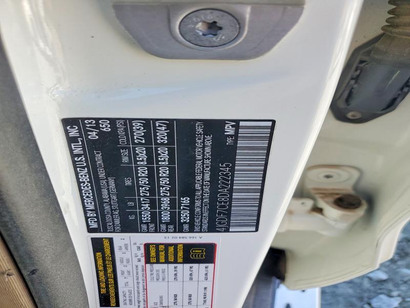 72631845 :رقم المزاد ، 4JGDF7CE8DA222345 vin ، 2013 Mercedes-benz Gl مزاد بيع