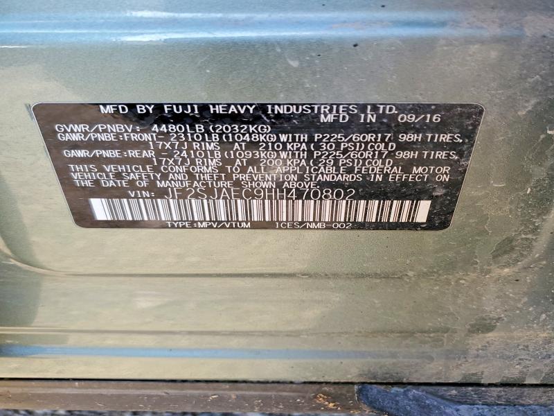 47597026 :رقم المزاد ، JF2SJAEC9HH470802 vin ، 2017 Subaru Forester مزاد بيع