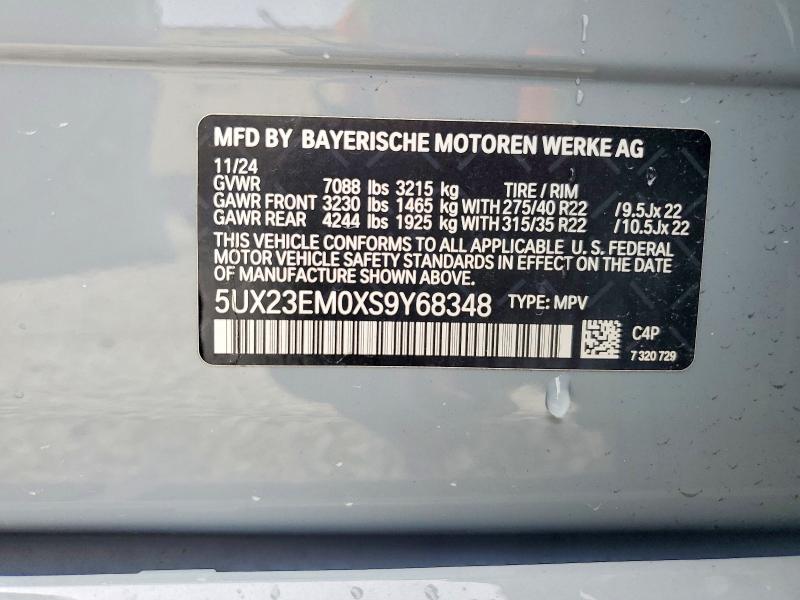 Aukcja sprzedaży 2025 Bmw X7, vin: 5UX23EM0XS9Y68348, numer aukcji: 45749266