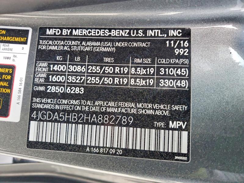 Продажа на аукционе авто 2017 Mercedes-benz Gle, vin: 4JGDA5HB2HA882789, номер лота: 47150506