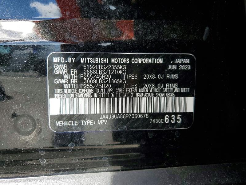 Продаж на аукціоні авто 2023 Mitsubishi Outlander, vin: JA4J3UA88PZ060678, номер лоту: 46677226