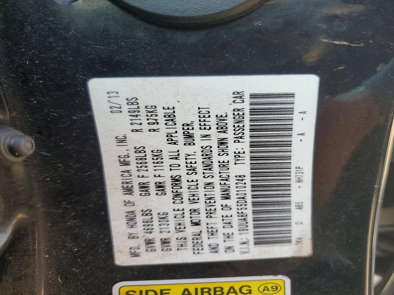 46677976 :رقم المزاد ، 19UUA8F55DA010248 vin ، 2013 Acura Tl مزاد بيع