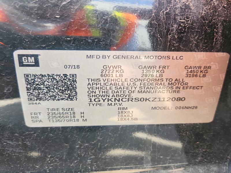 Продаж на аукціоні авто 2019 Cadillac Xt5, vin: 1GYKNCRS0KZ112080, номер лоту: 78736065
