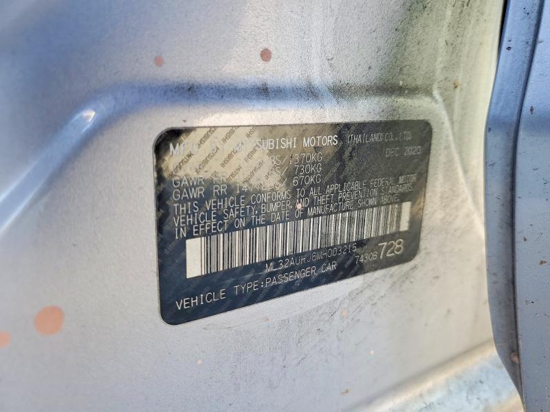 Продаж на аукціоні авто 2021 Mitsubishi Mirage, vin: ML32AUHJ6MH003215, номер лоту: 46705316