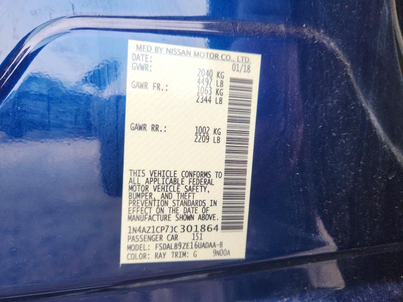 Aukcja sprzedaży 2018 Nissan Leaf, vin: 1N4AZ1CP7JC301864, numer aukcji: 47521256