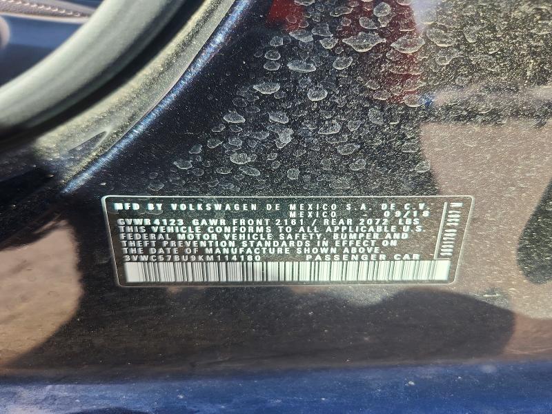 Продажа на аукционе авто 2019 Volkswagen Jetta, vin: 3VWC57BU9KM114180, номер лота: 46926276