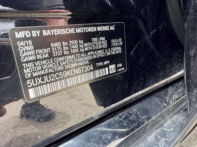 46433436 :رقم المزاد ، 5UXJU2C59KLN67304 vin ، 2019 Bmw X5 مزاد بيع