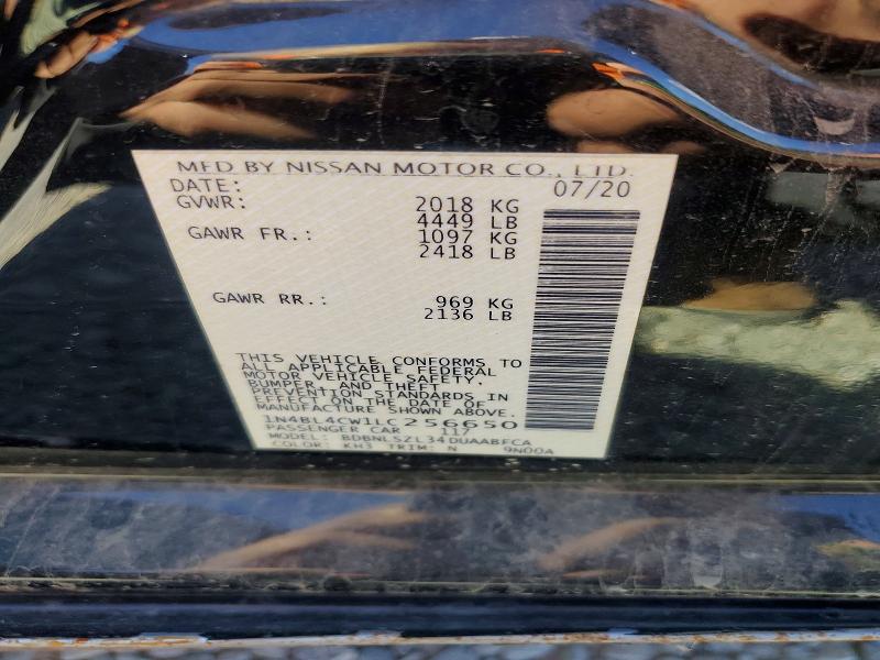 Aukcja sprzedaży 2020 Nissan Altima, vin: 1N4BL4CW1LC256650, numer aukcji: 41892766
