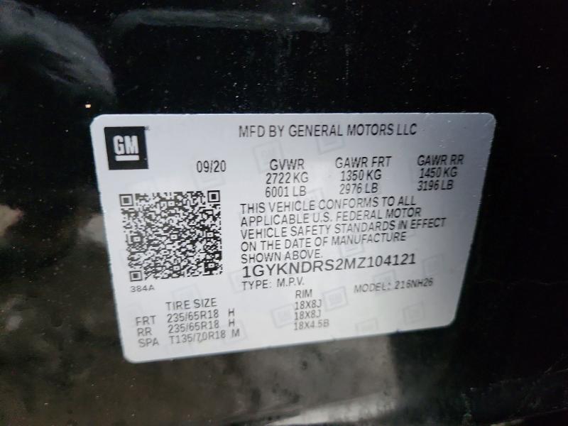 79279995 :رقم المزاد ، 1GYKNDRS2MZ104121 vin ، 2021 Cadillac Xt5 مزاد بيع