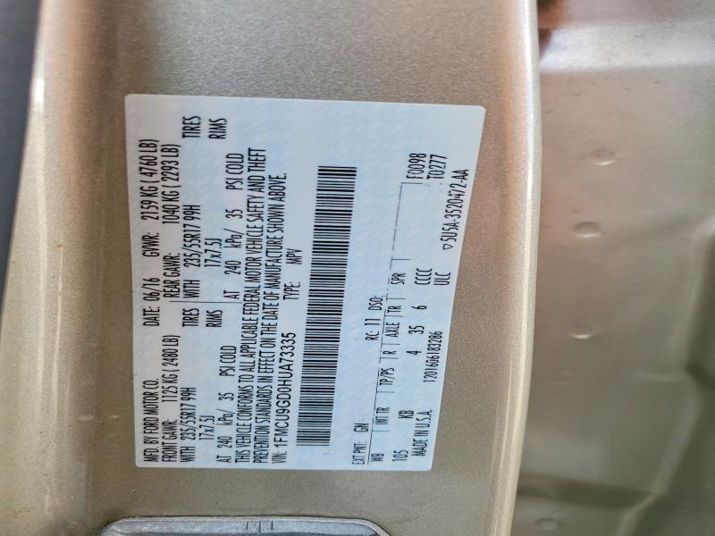 47496256 :رقم المزاد ، 1FMCU9GD0HUA73335 vin ، 2017 Ford Escape مزاد بيع