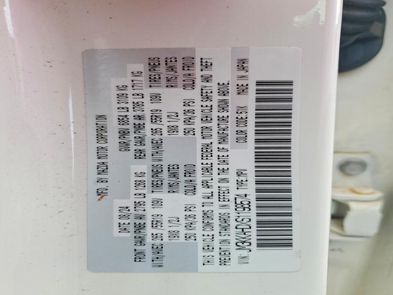 47658126 :رقم المزاد ، JM3KKAHDXS1198574 vin ، 2025 Mazda Cx-90 مزاد بيع