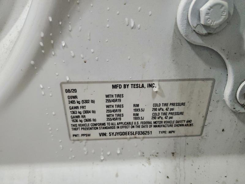 Продажа на аукционе авто 2020 Tesla Model Y, vin: 5YJYGDEE5LF036251, номер лота: 46042656