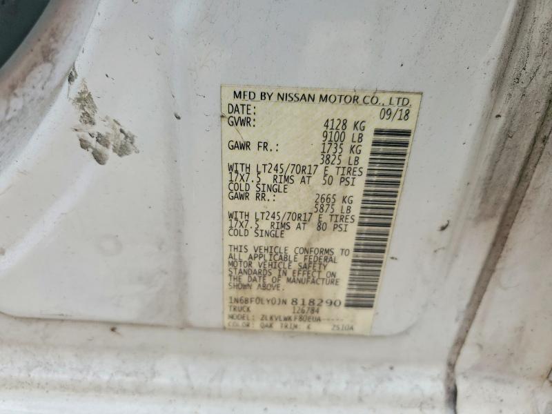 47395536 :رقم المزاد ، 1N6BF0LY0JN818290 vin ، 2018 Nissan Nv2500 مزاد بيع