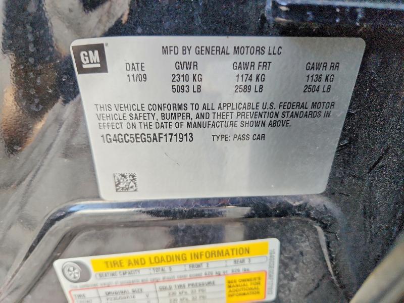 Продажа на аукционе авто 2010 Buick Lacrosse, vin: 1G4GC5EG5AF171913, номер лота: 41748126