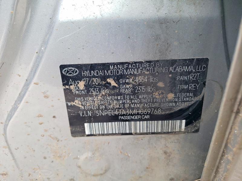 2021 Hyundai Sonata მანქანა იყიდება აუქციონზე, vin: 5NPEL4JA3MH069768, აუქციონის ნომერი: 79656715