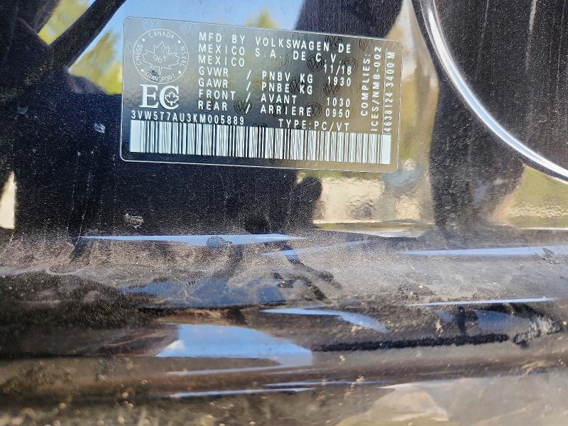 41946236 :رقم المزاد ، 3VW5T7AU3KM005889 vin ، 2019 Volkswagen Gti مزاد بيع