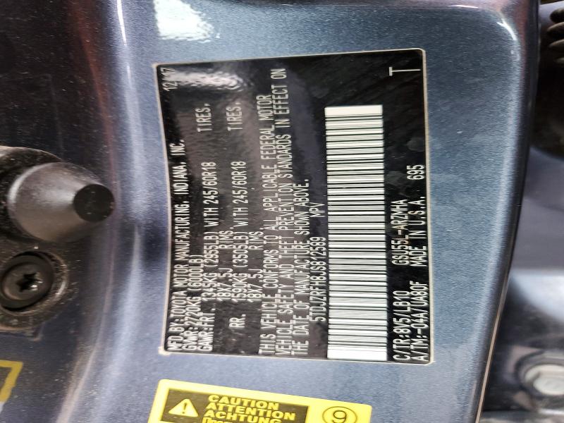 Aukcja sprzedaży 2018 Toyota Highlander, vin: 5TDJZRFH8JS812589, numer aukcji: 45930566