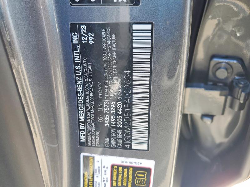 Auction sale of the 2023 Mercedes-benz Eqs Suv, vin: 4JGDM2DB1PA029634, lot number: 45783306