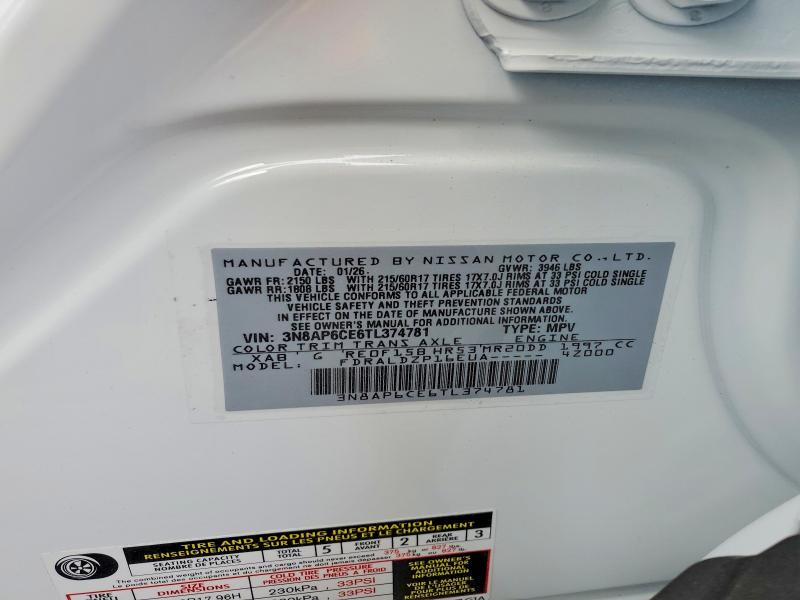 Продаж на аукціоні авто 2026 Nissan Kicks, vin: 3N8AP6CE6TL374781, номер лоту: 47827446