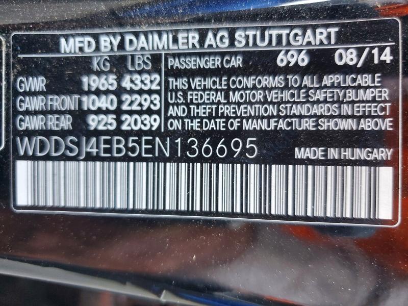Aukcja sprzedaży 2014 Mercedes-benz Cla, vin: WDDSJ4EB5EN136695, numer aukcji: 46827806