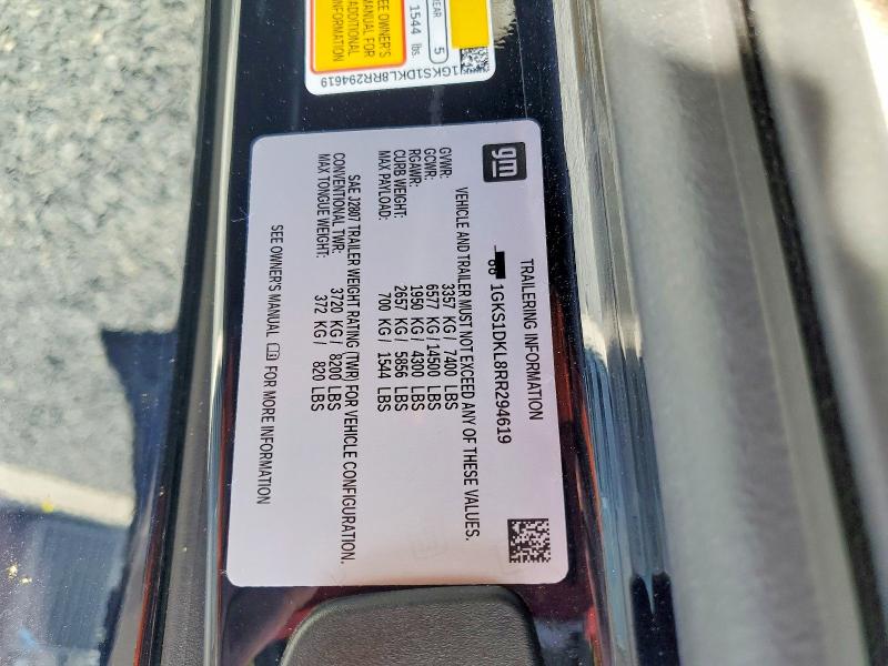 46907976 :رقم المزاد ، 1GKS1DKL8RR294619 vin ، 2024 Gmc Yukon مزاد بيع