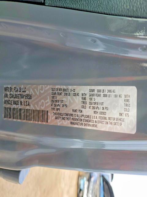 Продаж на аукціоні авто 2022 Jeep Wrangler Unlimited, vin: 1C4HJXEG7NW169306, номер лоту: 47947116