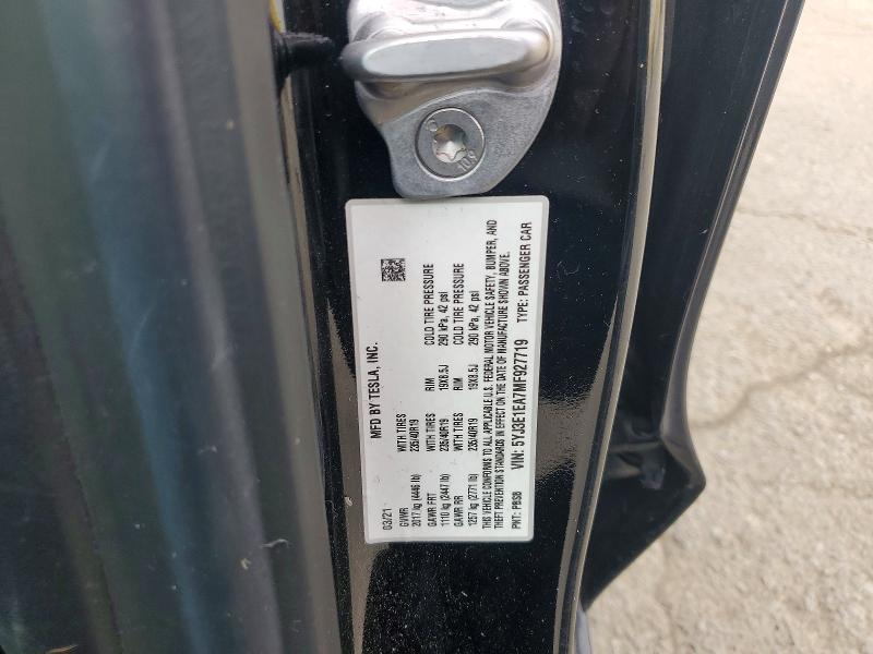 Продаж на аукціоні авто 2021 Tesla Model 3, vin: 5YJ3E1EA7MF927719, номер лоту: 47996226