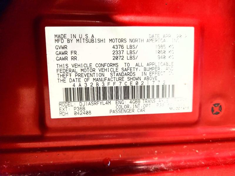 Продаж на аукціоні авто 2012 Mitsubishi Galant, vin: 4A32B3FF7CE021772, номер лоту: 79360825