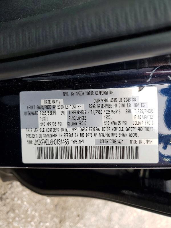 Продажа на аукционе авто 2017 Mazda Cx-5, vin: JM3KFADL8H0131486, номер лота: 47938776