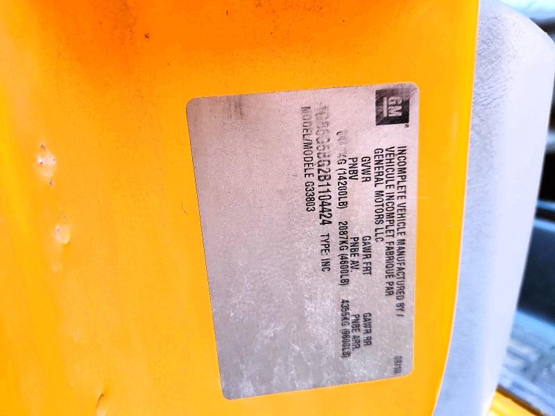 2011 Thomas School Bus მანქანა იყიდება აუქციონზე, vin: 1GB6G5BG2B1104424, აუქციონის ნომერი: 75969655