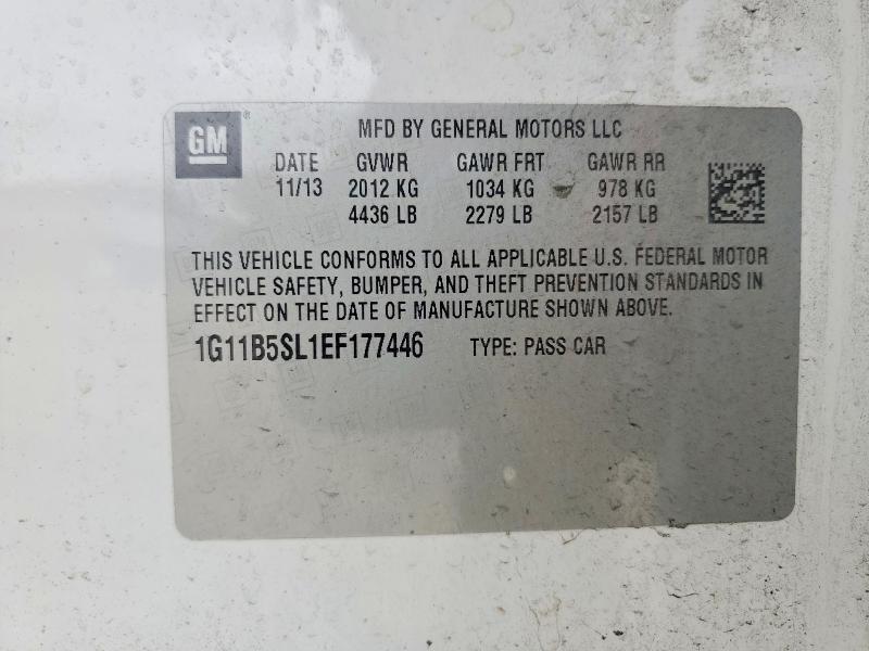 Продаж на аукціоні авто 2014 Chevrolet Malibu, vin: 1G11B5SL1EF177446, номер лоту: 79942915