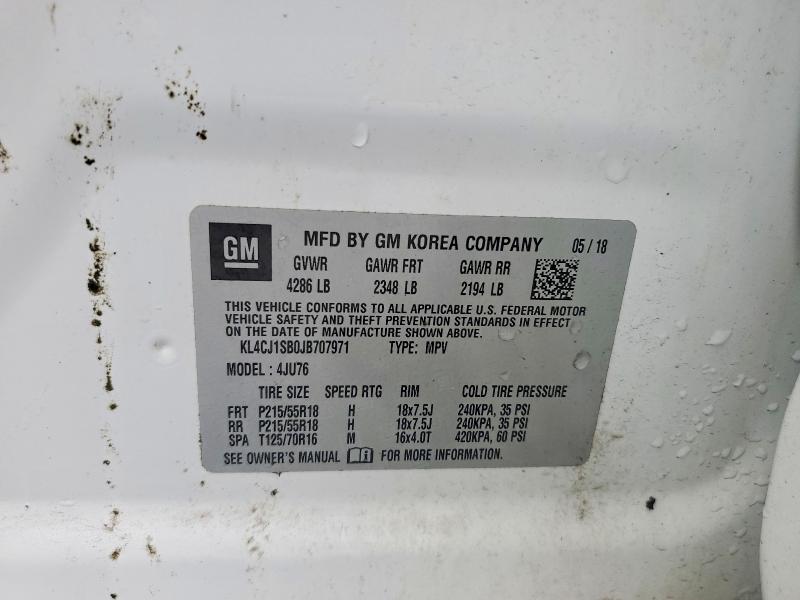 Aukcja sprzedaży 2018 Buick Encore, vin: KL4CJ1SB0JB707971, numer aukcji: 46084616
