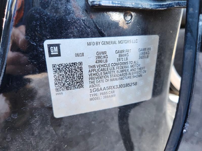 Aukcja sprzedaży 2018 Cadillac Ats, vin: 1G6AA5RX3J0185258, numer aukcji: 46334596