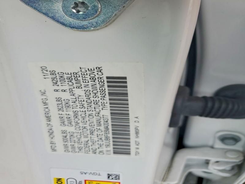2021 Acura Tlx მანქანა იყიდება აუქციონზე, vin: 19UUB6F65MA004377, აუქციონის ნომერი: 47946276