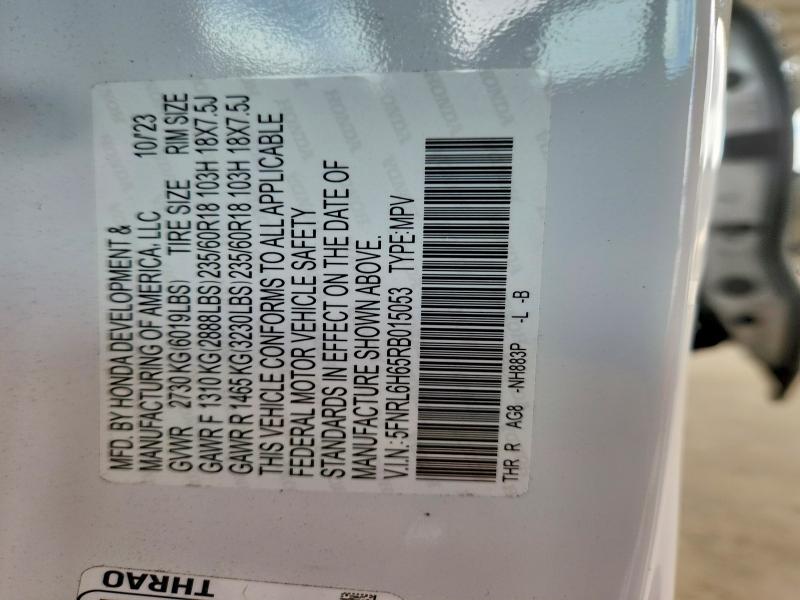 79803815 :رقم المزاد ، 5FNRL6H65RB015053 vin ، 2024 Honda Odyssey مزاد بيع
