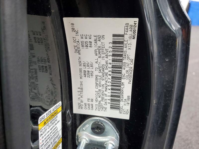 2011 Mitsubishi Eclipse მანქანა იყიდება აუქციონზე, vin: 4A31K5DF0BE013523, აუქციონის ნომერი: 41623996