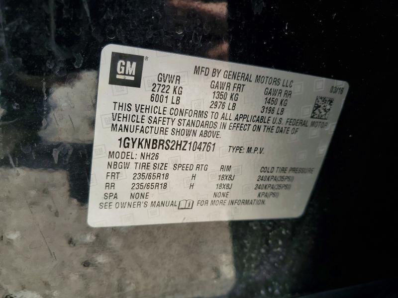 Продажа на аукционе авто 2017 Cadillac Xt5, vin: 1GYKNBRS2HZ104761, номер лота: 47951776